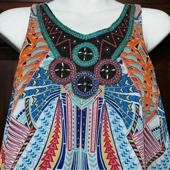 Madison Leigh Sleeveless Dress / Boho / Size 6!/ Multicolored - Picture 3 of 15